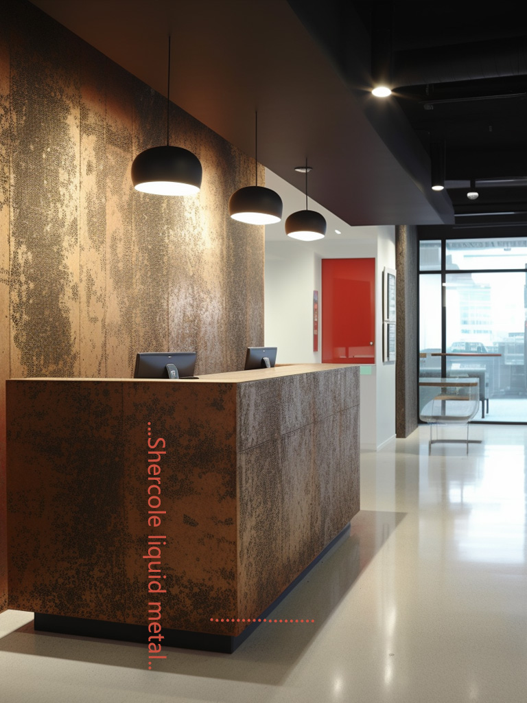 液態(tài)金屬裝飾在辦公室的應用同樣多樣豐富。